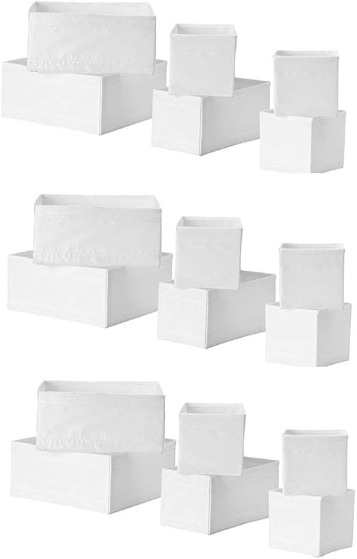 Ikea Skubb Storage Box,drawer Organizer,multiuse SET OF 18, White | Amazon (US)