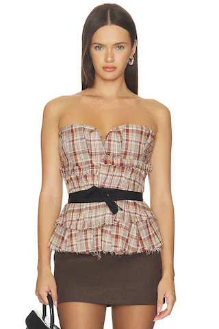 V. Chapman X Kristopher Brock Madrid Top in Plaid from Revolve.com | Revolve Clothing (Global)