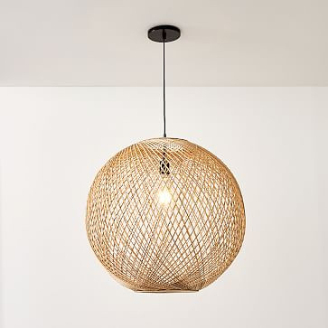 Wicker Globe Pendant | West Elm (US)