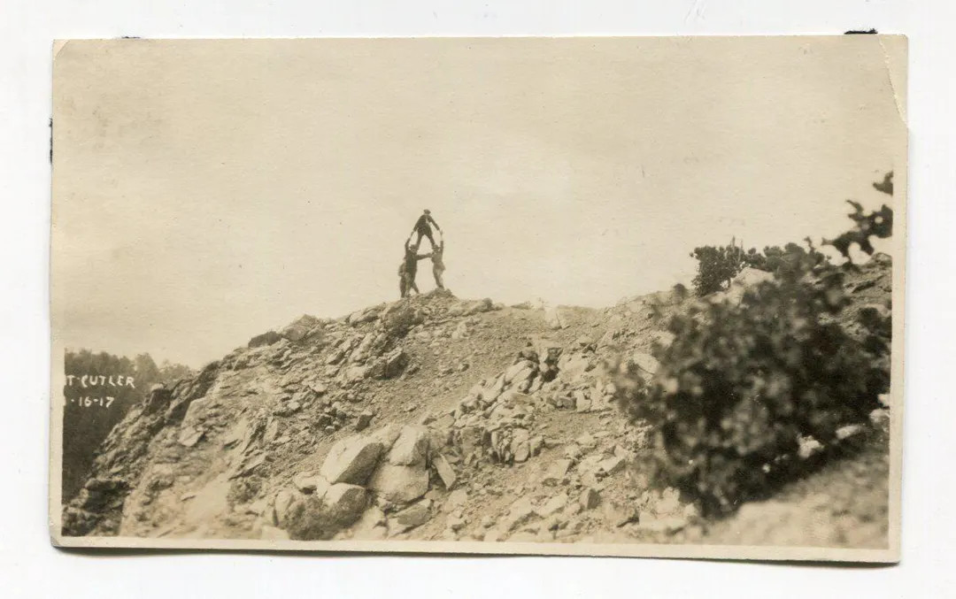 Tiny Human Pyramid on Rocky Hill. C 1910-1920. Vintage Original Black & White Vernacular Snapshot... | Etsy (Global)