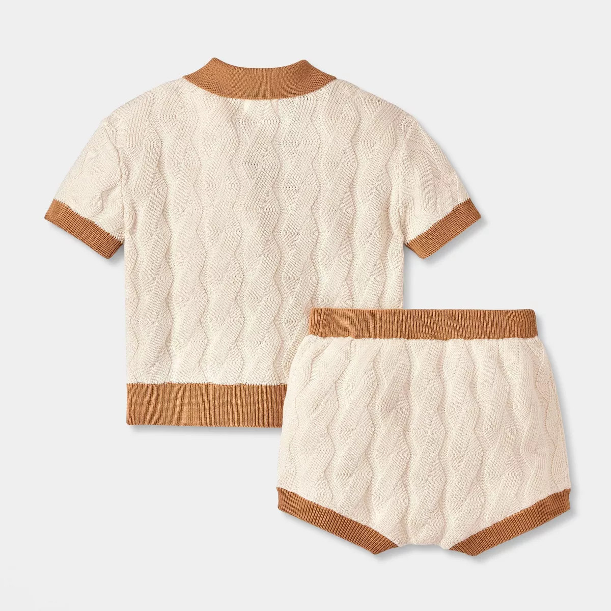 Baby Cable Sweater Top & Bottom Set - Cat & Jack™ Cream 0-3M | Target