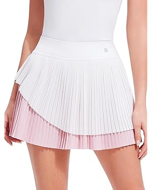 Mudere Pleated Tennis Skirts for Women Golf Athletic Activewear Skorts Summer Workout Running Sko... | Amazon (US)