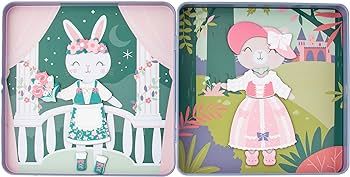 Stephen Joseph, Travel Tin Magnetic Dress Up,Bunny and Cat Small, 40 unique pieces | Amazon (US)