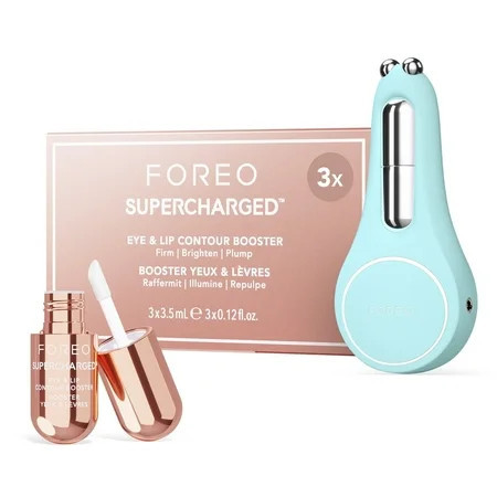 FOREO A Wink n a Smile Bundle - BEAR 2 Eyes & Lips Microcurrent Device + SUPERCHARGED Eye & Lip Contour Booster 3x3.5ml | Walmart (US)