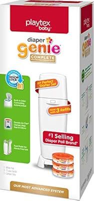 Playtex Diaper Genie Complete Diaper Pail, with Built-in Odor Controlling Antimicrobial, Includes... | Amazon (US)