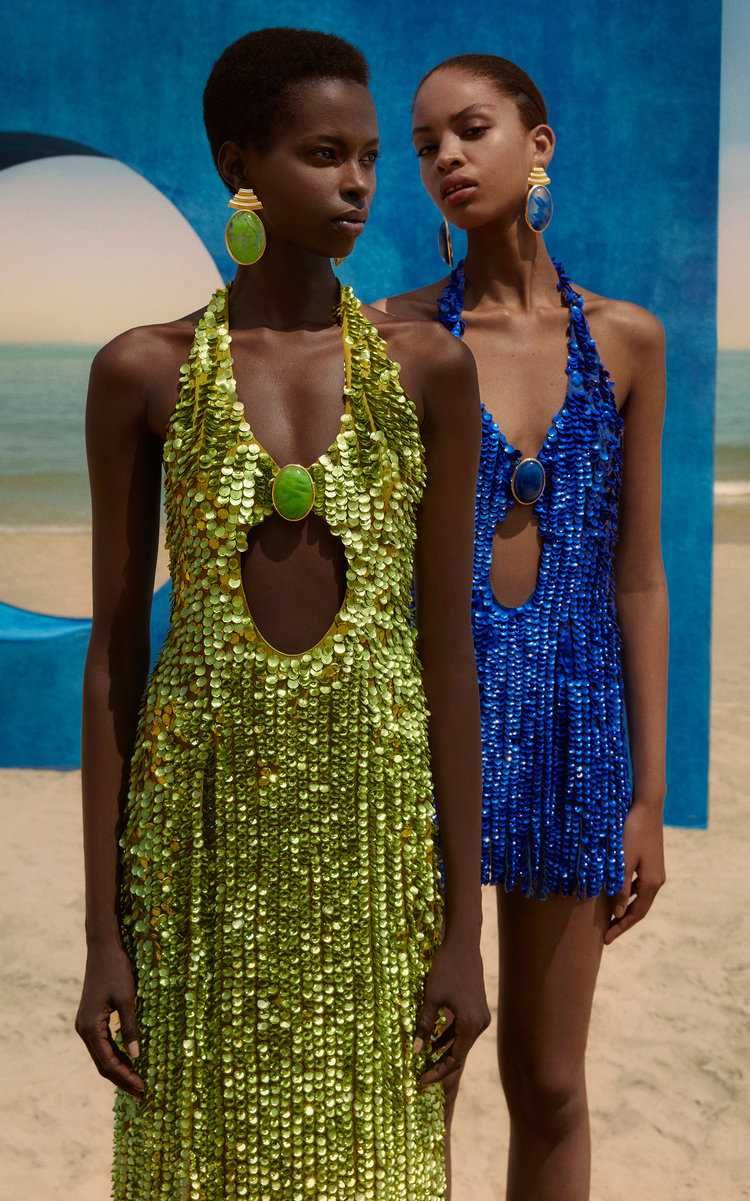 Sequin Maxi Halter Dress | Moda Operandi (Global)