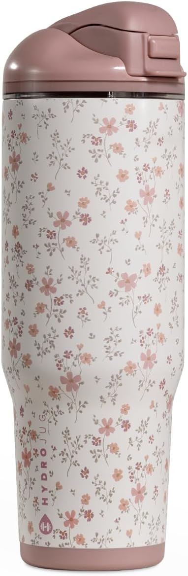 HydroJug Ease2o Water Bottle with Straw & Chug Lid, Stainless Steel, Vented Cap to Help Reduce Pr... | Amazon (US)