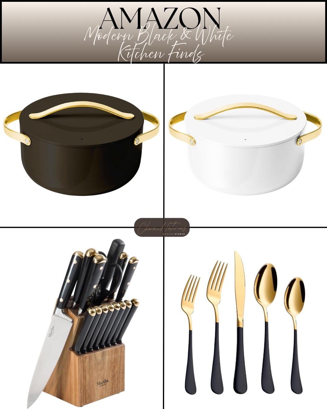 Modern Black & White Kitchen Finds
#styledbycharmed #homedecor #amazonfinds

#LTKHome #LTKSaleAlert