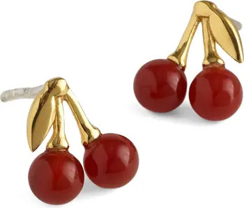 Madewell Demi-Fine Semiprecious Cherry Stud Earrings | Nordstrom | Nordstrom