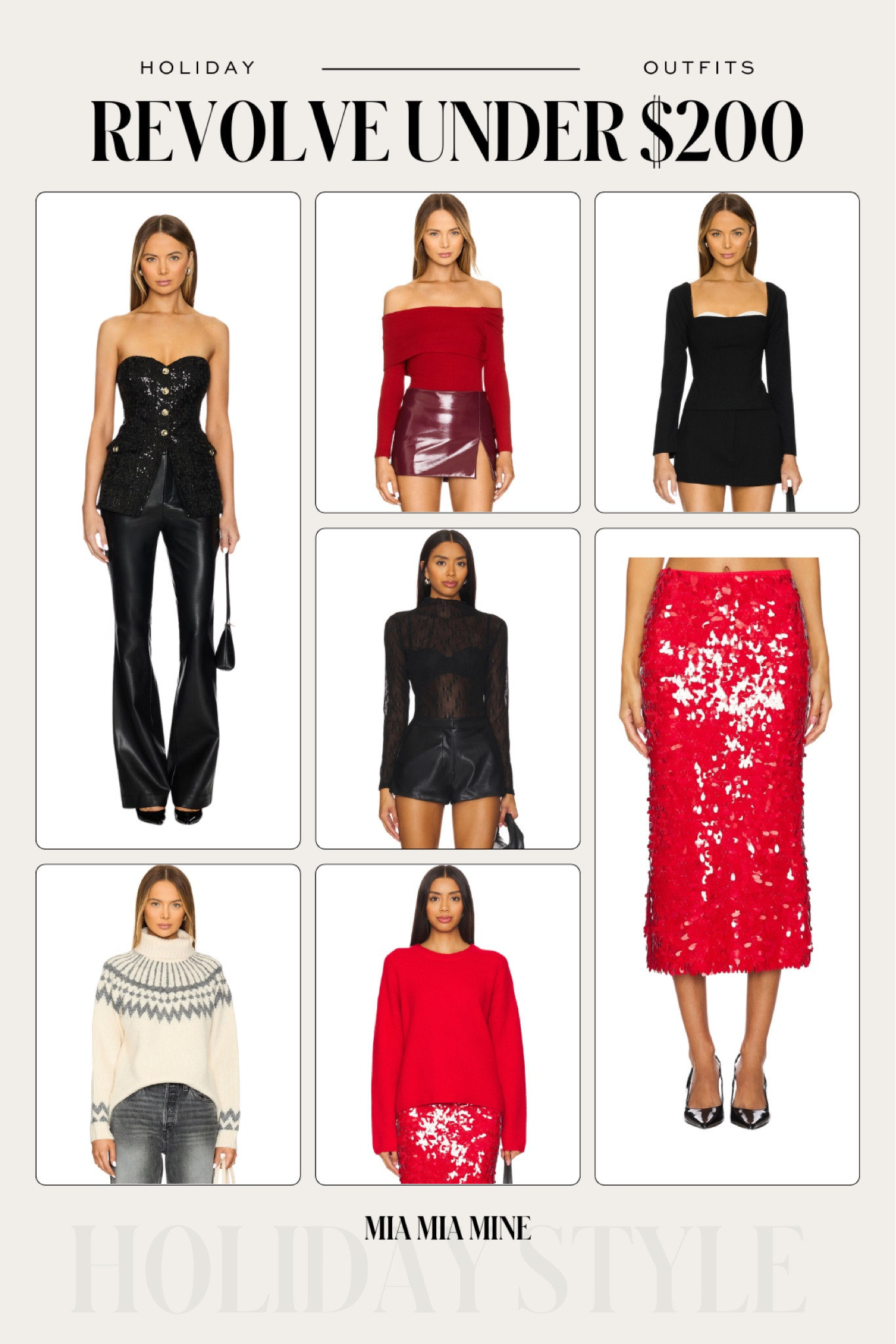 Revolve holiday outfits under $200
Holiday party outfit 
Sequin skirts, red sweaters, sequin tops, Christmas sweaters 

#LTKFindsUnder100 #LTKStyleTip #LTKHoliday