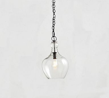 Flynn Recycled Glass Pendant (12"-17") | Pottery Barn (US)
