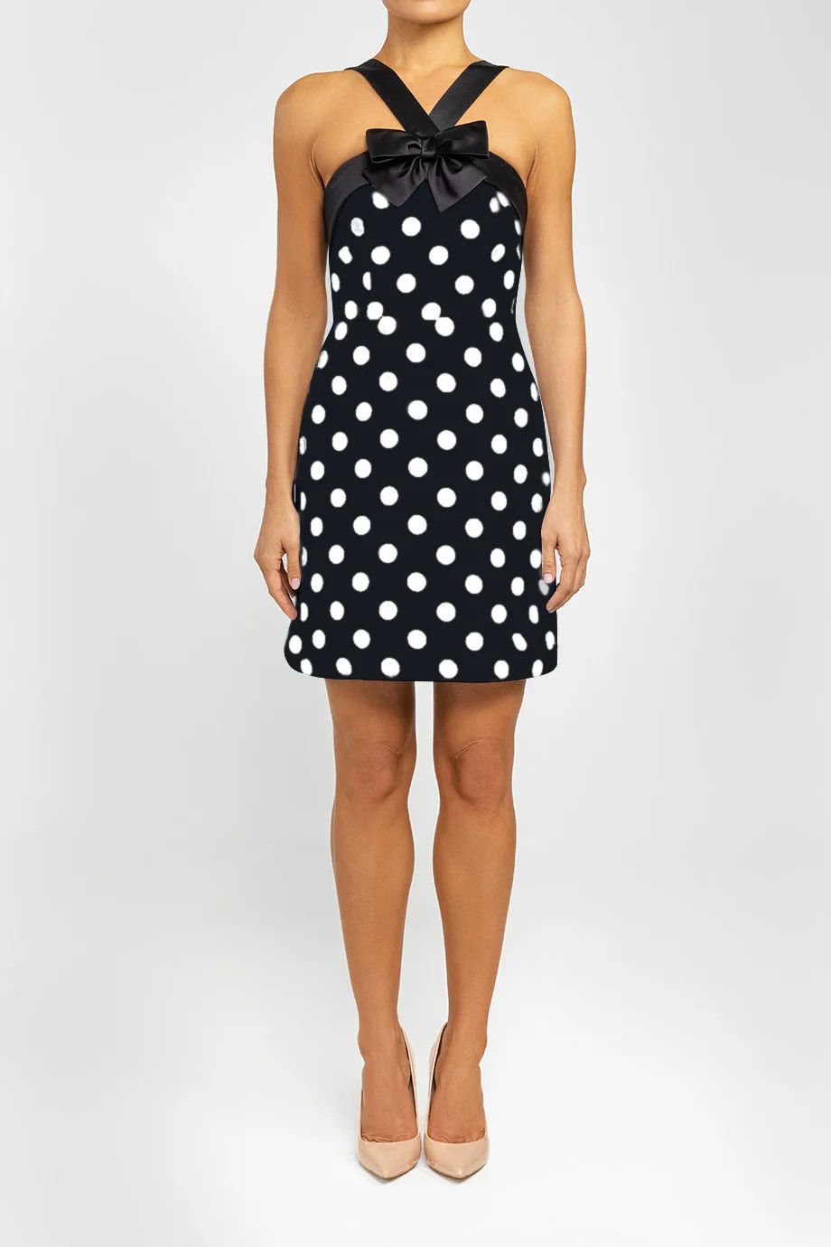 Colette Polka Dot Silk Faille Mini Dress | ALEXIA MARIA