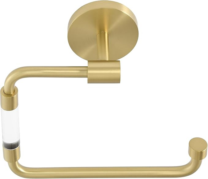 Swiss Madison Verre Acrylic Toilet Paper Holder in Brushed Gold | Amazon (US)