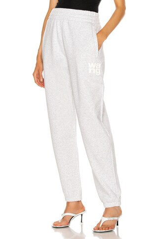 Alexander Wang Foundation Terry Classic Sweatpant in Light Heather Grey - Gray. Size S (also in L, M, XS). | FWRD 