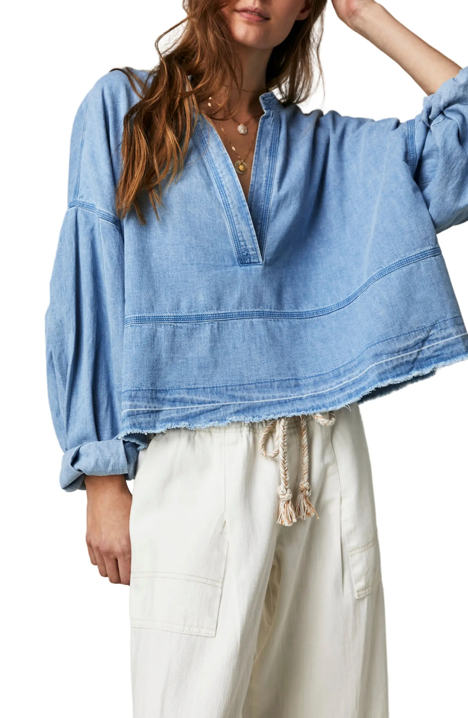Jude Oversize Boxy Denim Pullover | Nordstrom