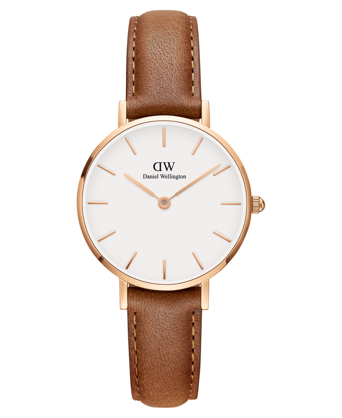 Daniel Wellington Women's Petite Durham Brown Leather Watch 28mm - Brown | Macy's