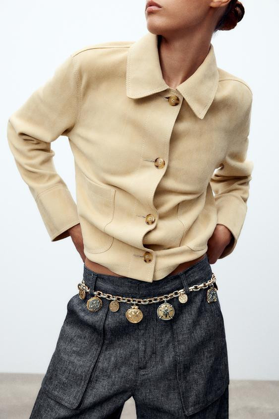 MIXED COIN METAL BELT | Zara US