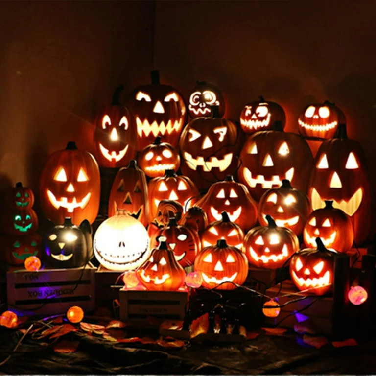 gakvbuo Decorations Clearance Jack-O-Lantern Decorations Outdoor Scene Layout Pumpkin Led Light L... | Walmart (US)