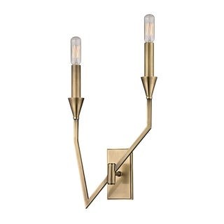 Hudson Valley Archie 2-light Polished Nickel Left Wall Sconce | Bed Bath & Beyond