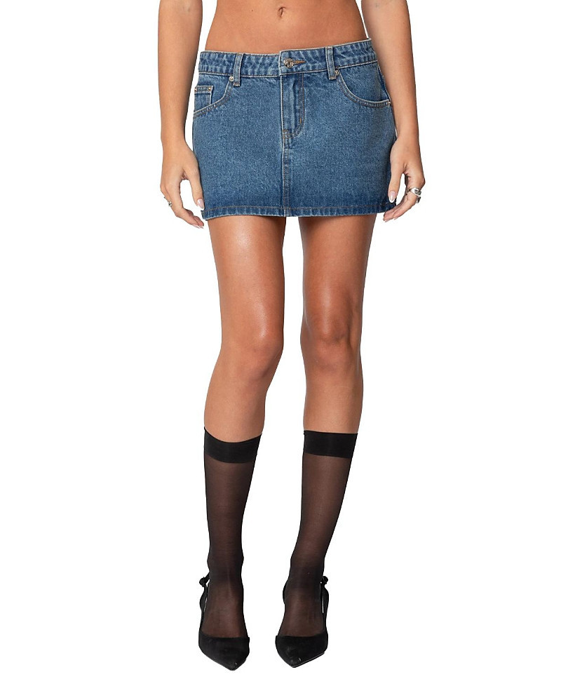 Edikted Chiara Denim Micro Skirt | Bloomingdale's (US)