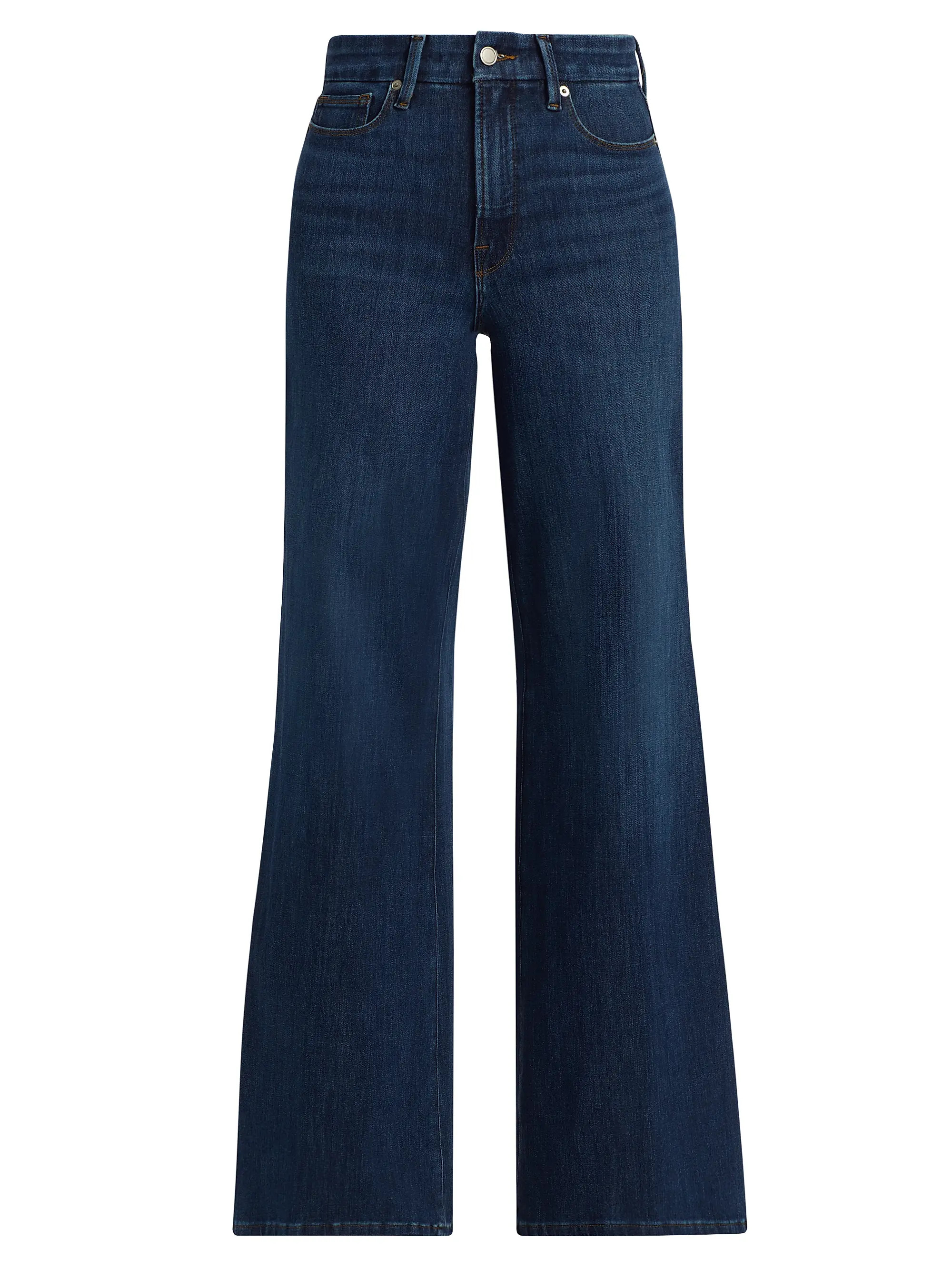 Good American Soft Tech Good Waist Palazzo Jeans | Saks Fifth Avenue | Saks Fifth Avenue