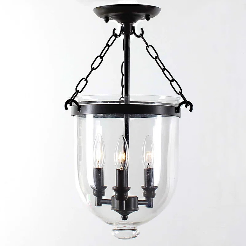 Lytell Glass Semi Flush Mount | Wayfair North America