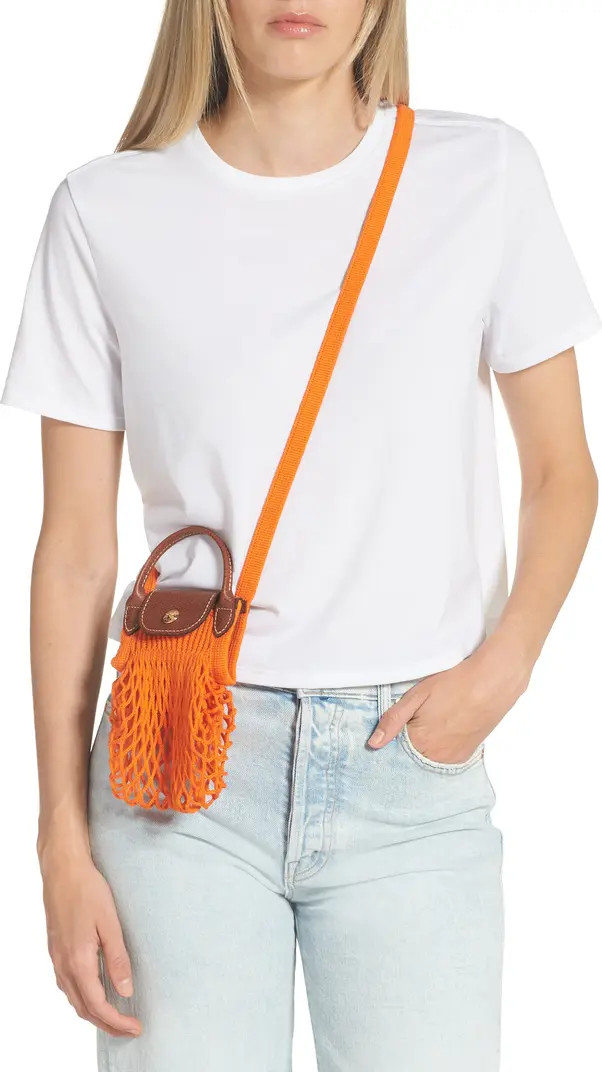 Le Pliage Extra Small Filet Knit Shoulder Bag | Nordstrom