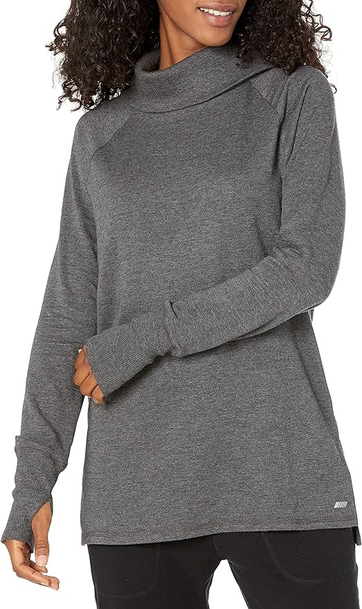Amazon Essentials Women's Studio Terry Long-Sleeve Funnel Neck Tunic | Amazon (US)