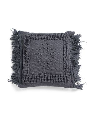 20x20 Woven Knot Tassel Pillow | TJ Maxx