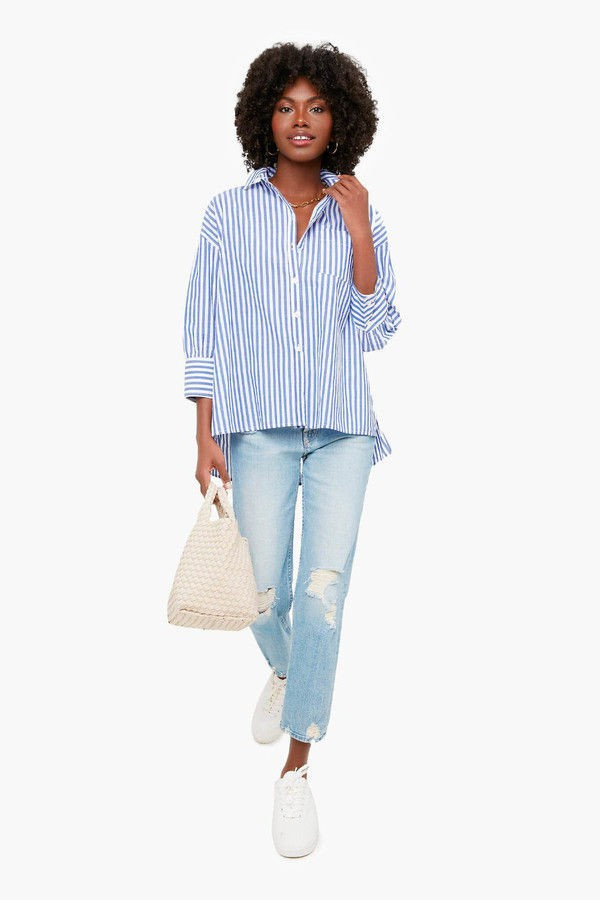 Blue Oxford Adair Boyfriend Shirt | Tuckernuck (US)