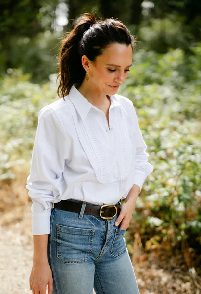 Tuxedo Blanca Blouse | Mi Golondrina