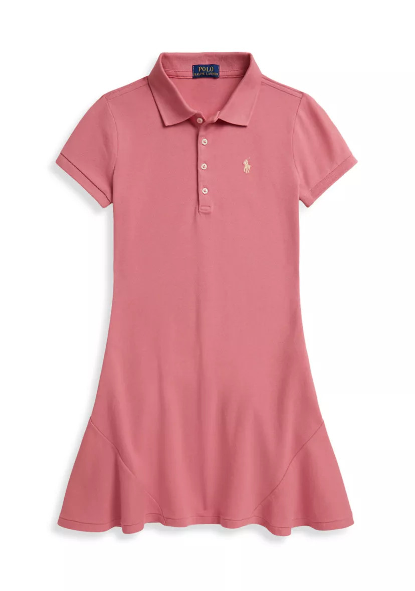 Girls 7-16 Stretch Mesh Polo Dress | Belk