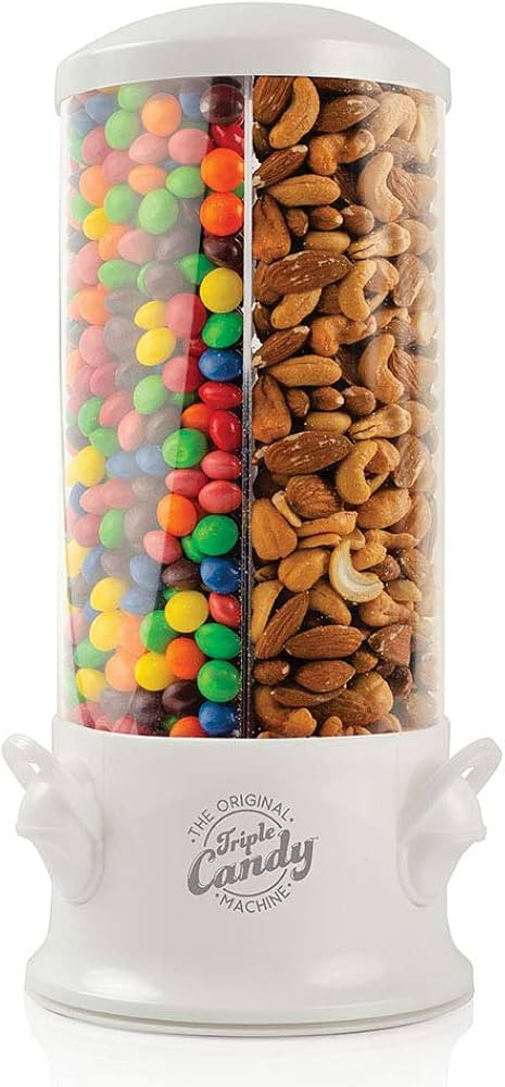 Handy Gourmet Original Triple Candy Machine-Fun Candy & Nut Dispenser-New & Improved (Pearl White... | Amazon (US)