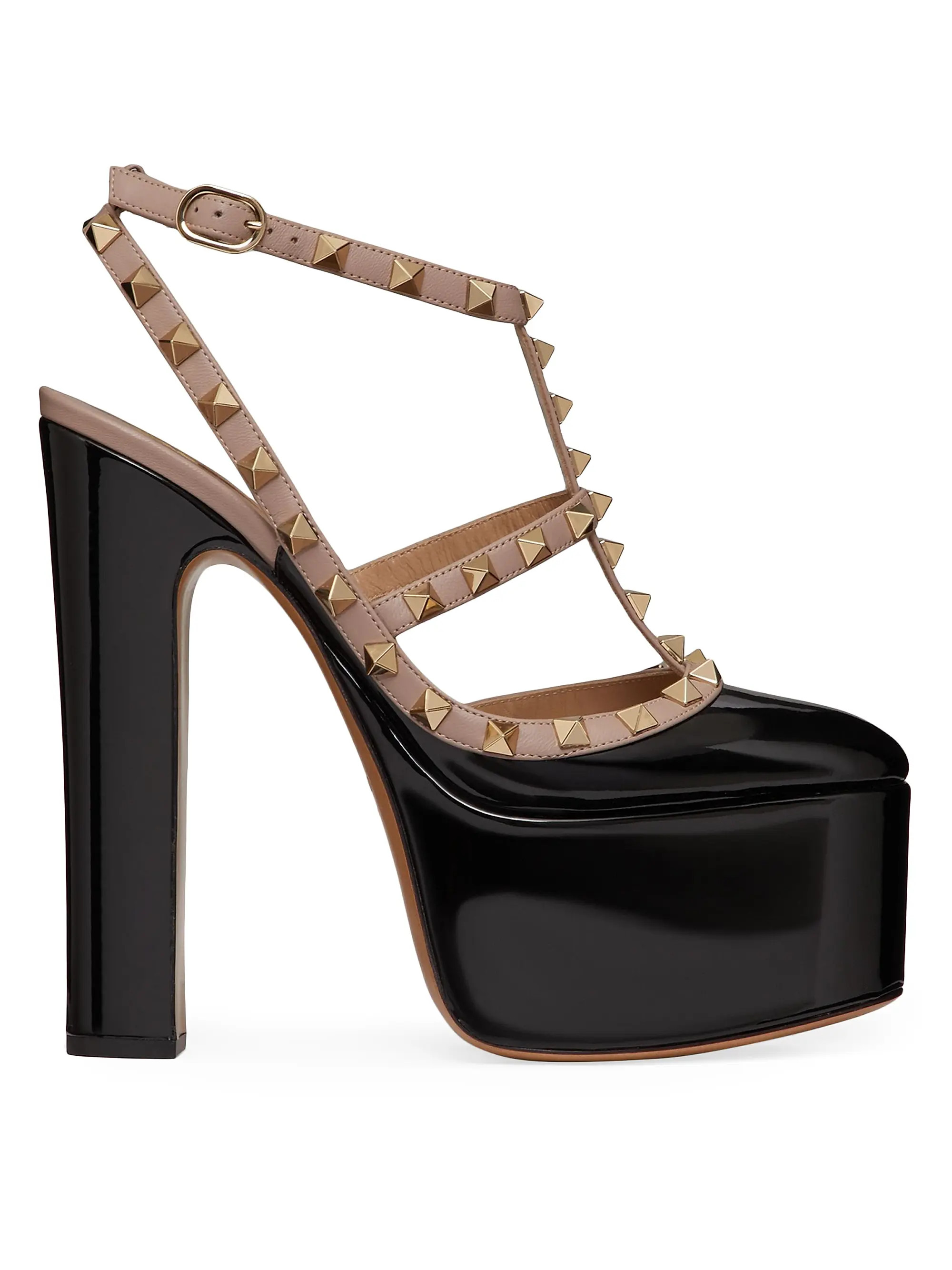 Shop Valentino Garavani Rockstud Platform Pumps In Patent Leather 155 MM | Saks Fifth Avenue | Saks Fifth Avenue
