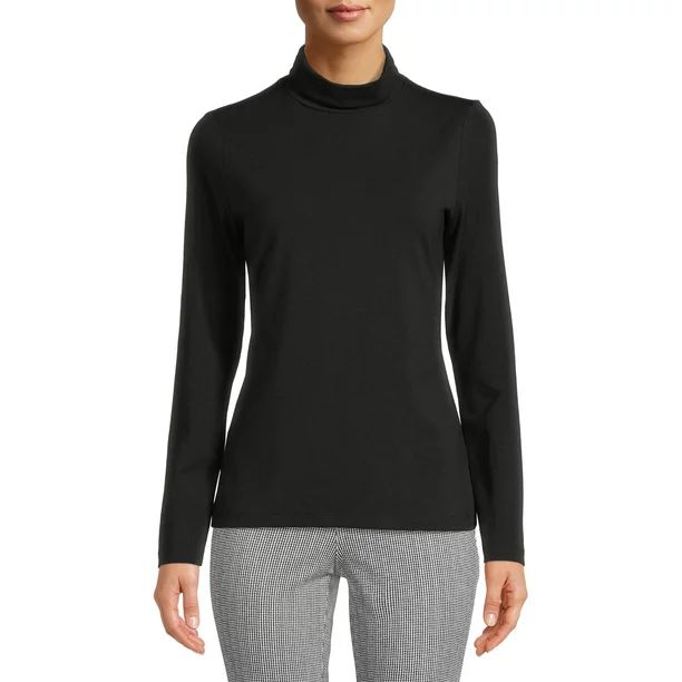 Time And Tru Women's Knit Turtleneck Top - Walmart.com | Walmart (US)