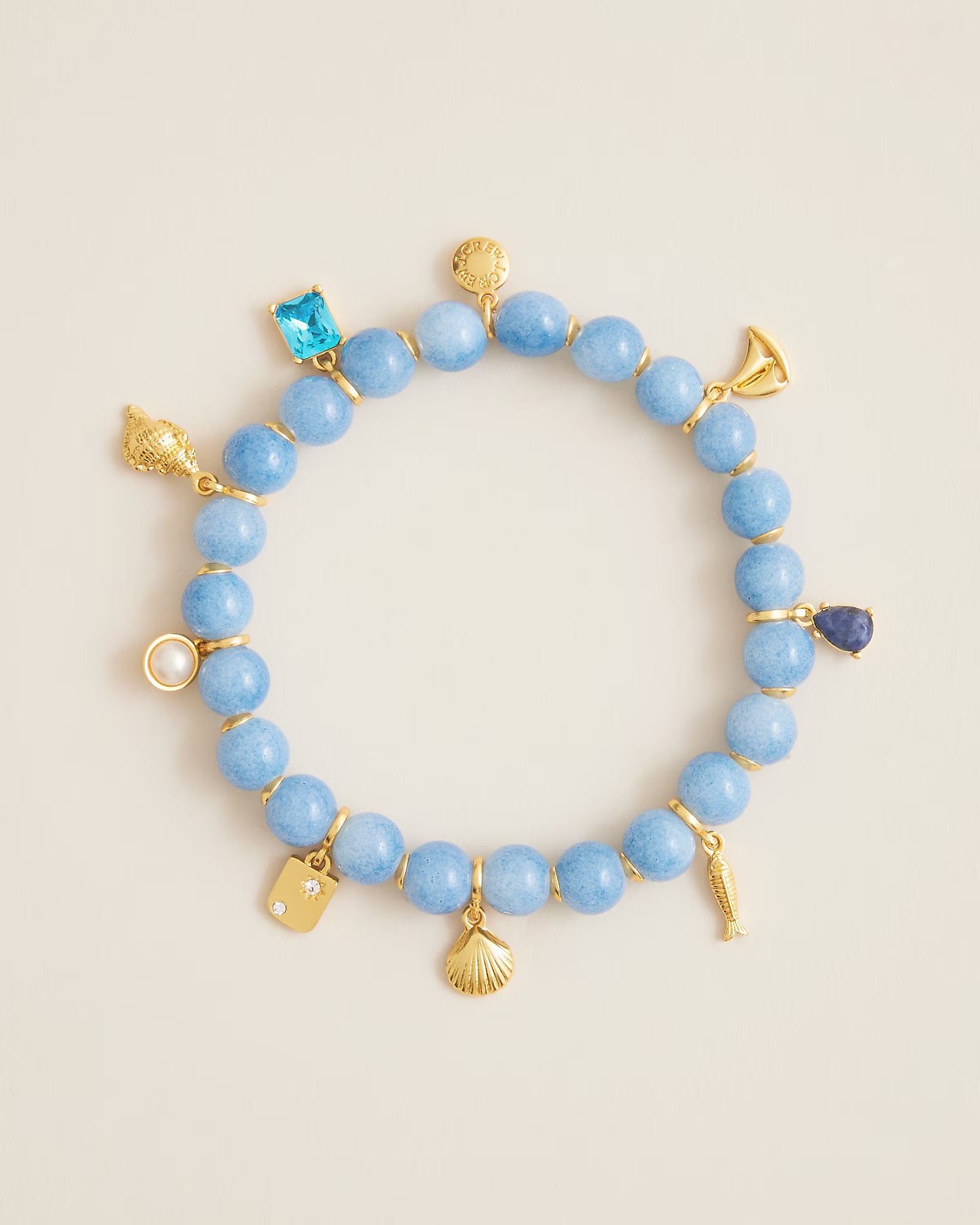 Beaded charm bracelet | J. Crew US