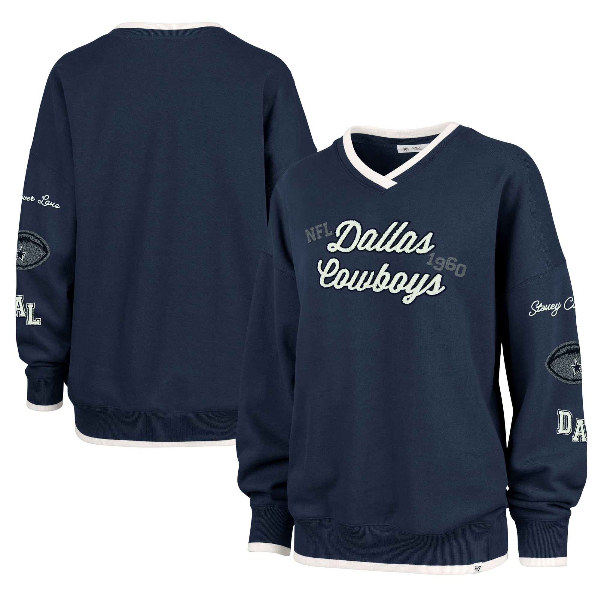 Women's Stoney Clover Lane x '47 Navy Dallas Cowboys Eighties Pullover Sweatshirt | Fanatics