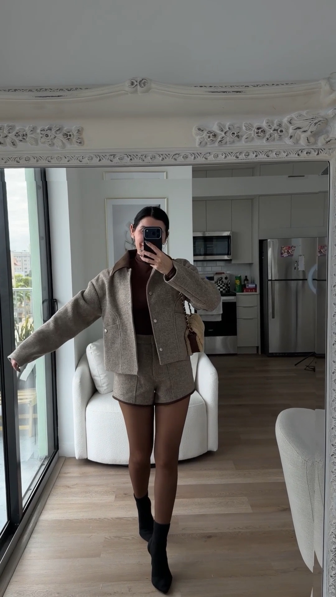 Wool marching blazer jacket and shorts set 🤎

#LTKootd #LTKSeasonal #LTKgrwm