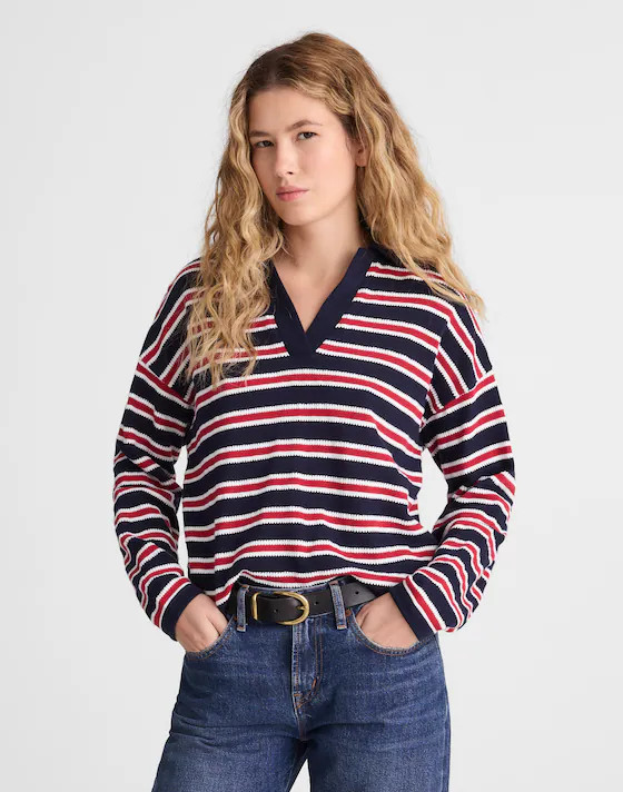 Relaxed Polo Shirt in Stripe | Madewell