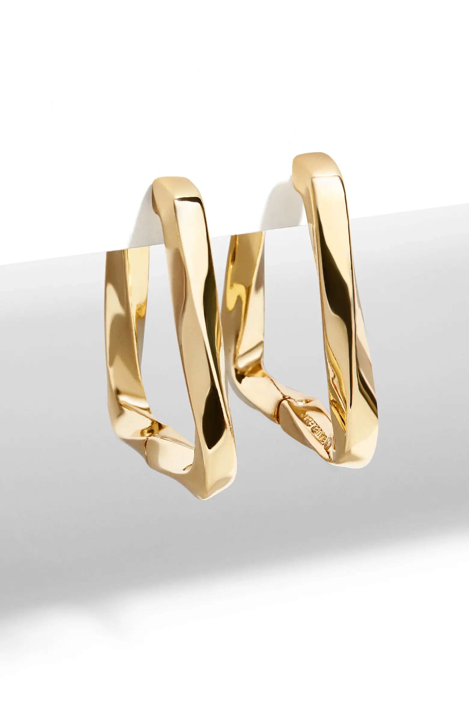 BaubleBar Verity Twisted Square Hoop Earrings | Nordstrom | Nordstrom