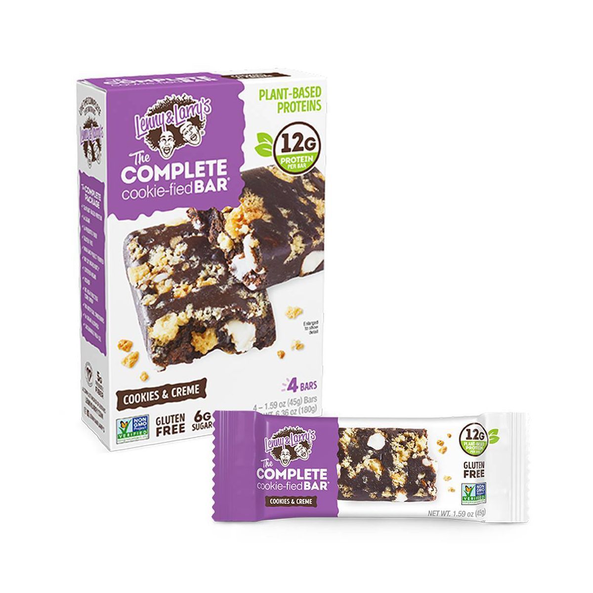 Lenny & Larry's The Complete Cookie-fied Bar  - Cookies & Creme - 4ct | Target