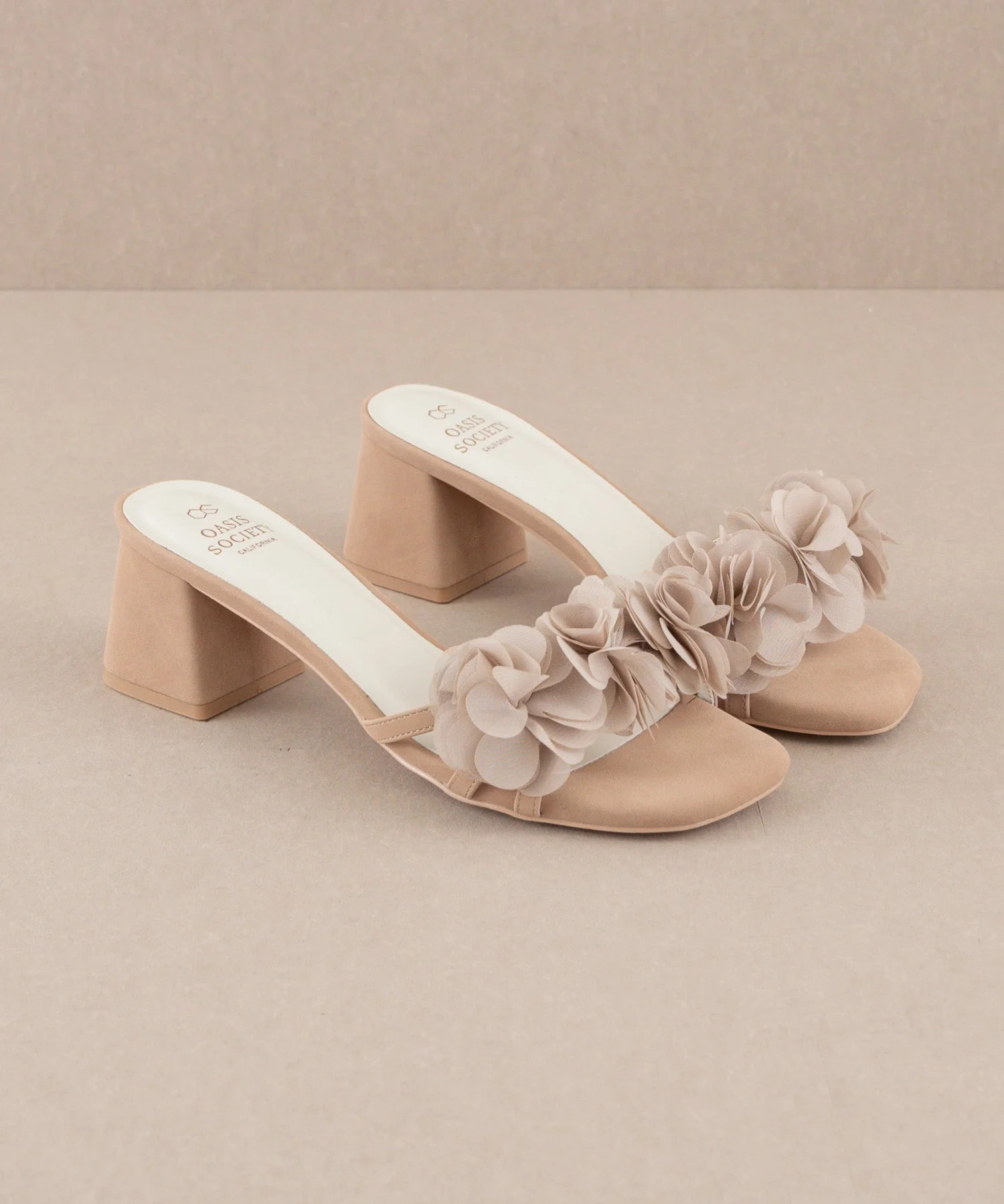 The Noor | Dusty Pink Romantic Petal Detail Heels | Oasis Society