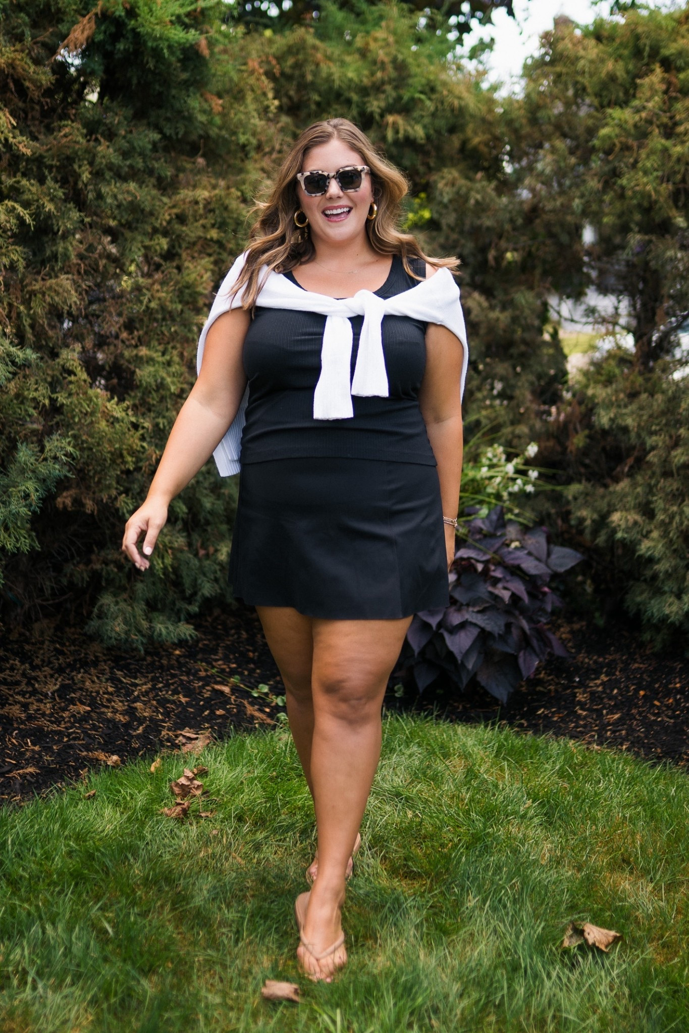 Ways to style skorts - elevated everyday! Wearing size 1X in skort & tank. Use CARALYN15 at Spanx on your first order. 

#LTKMidsize #LTKStyleTip #LTKSeasonal