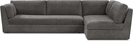 POLY & BARK Caen Right-Facing Sectional Sofa, Mineral Grey | Amazon (US)