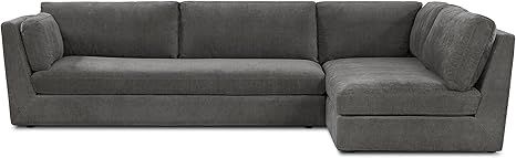 POLY & BARK Caen Right-Facing Sectional Sofa, Mineral Grey | Amazon (US)
