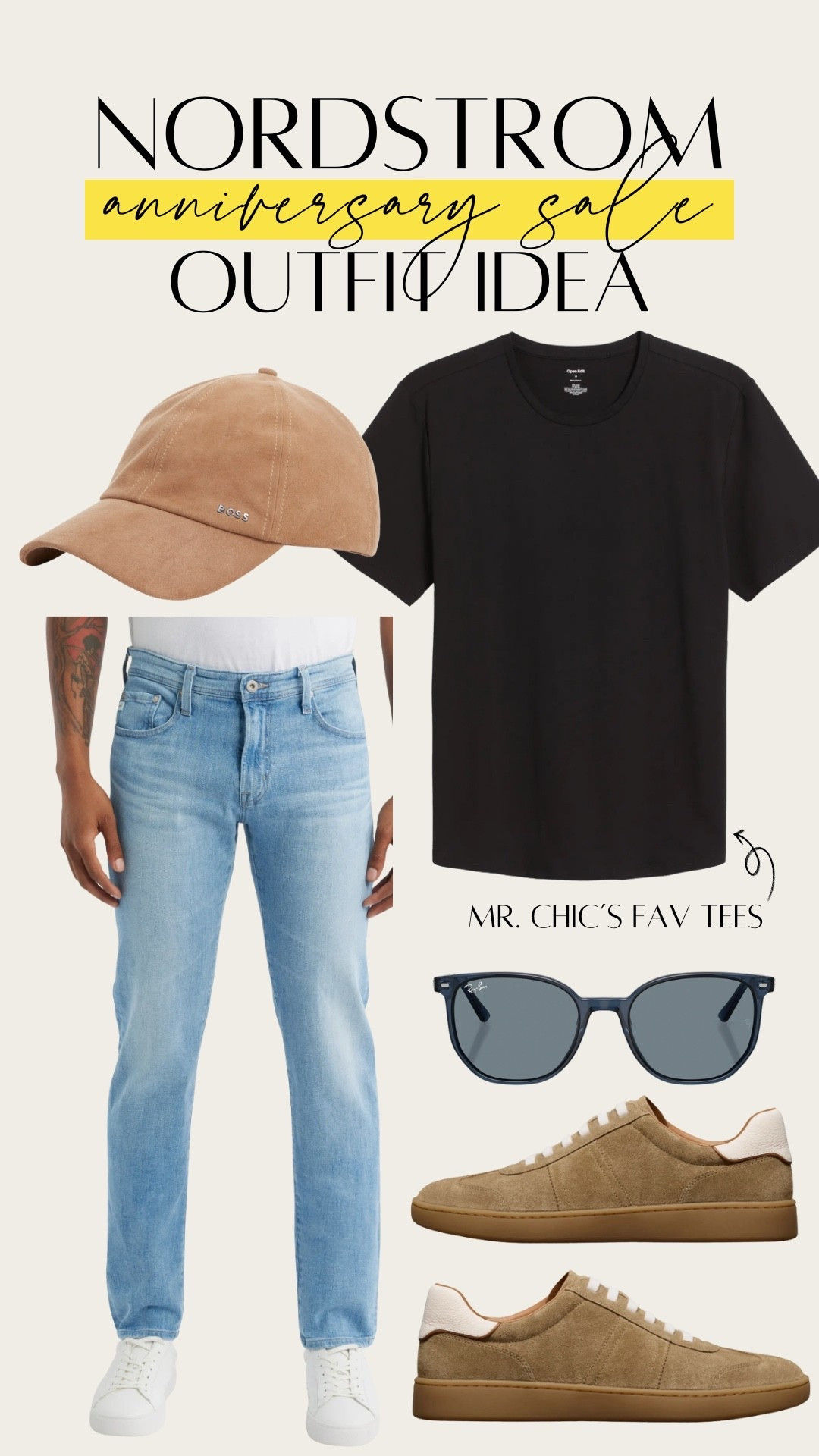 My mans favorite tees. Classic black mens t-shirt. Add tan sneakers and baseball cap for accessories to elevate this casual streetwear menswear look.  

 #LTKSaleAlert #LTKStyleTip #LTKMens