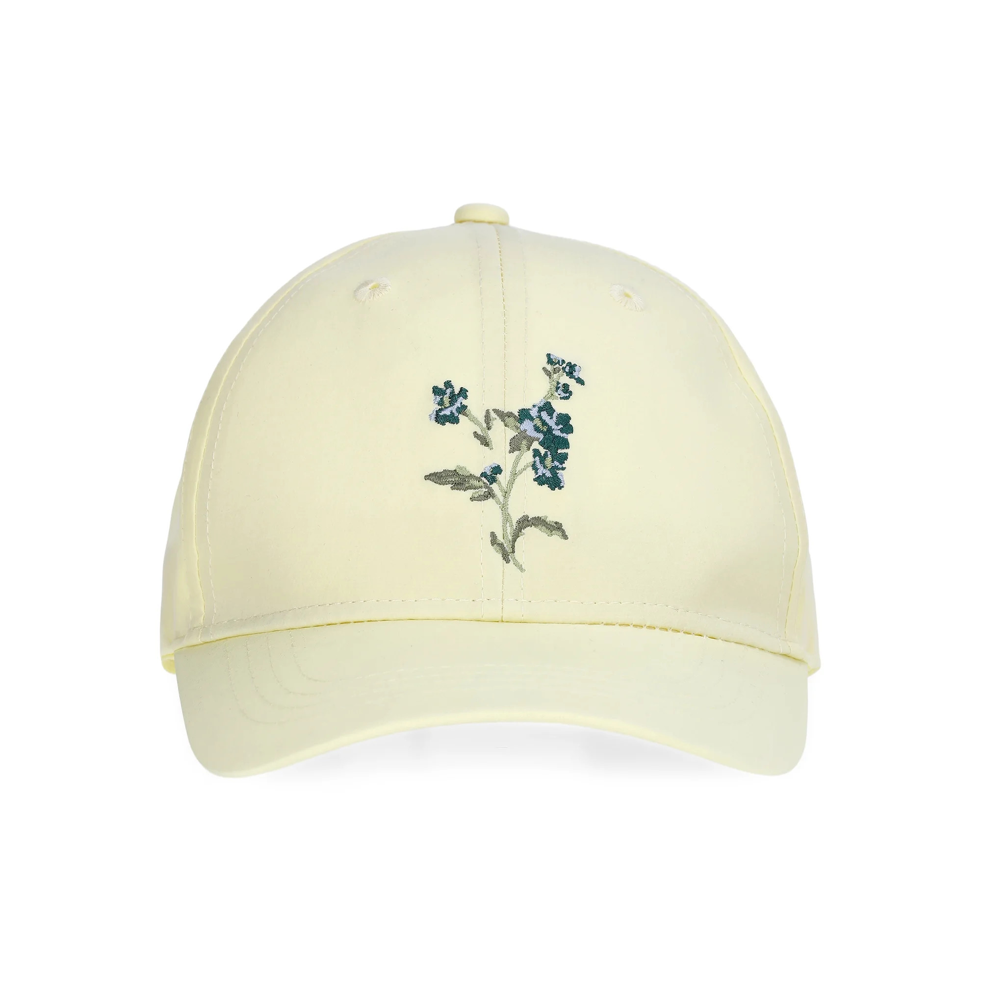 Weekend Academy Girls Floral Embroidery Hat, Yellow | Walmart (US)