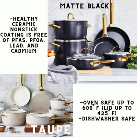 GreenPan is on Sale! Non stick, ceramic coating, perfect addition to your kitchen! Dishwasher safe. I love the gold hardware 

#LTKhome #LTKFind #LTKsalealert