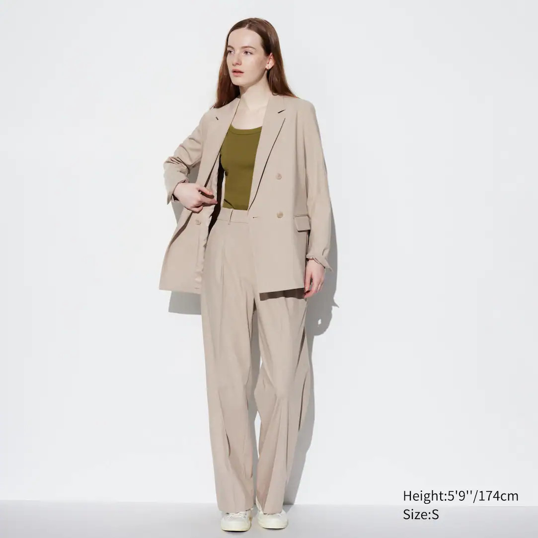 Pantalon Large Plissé | Uniqlo FR