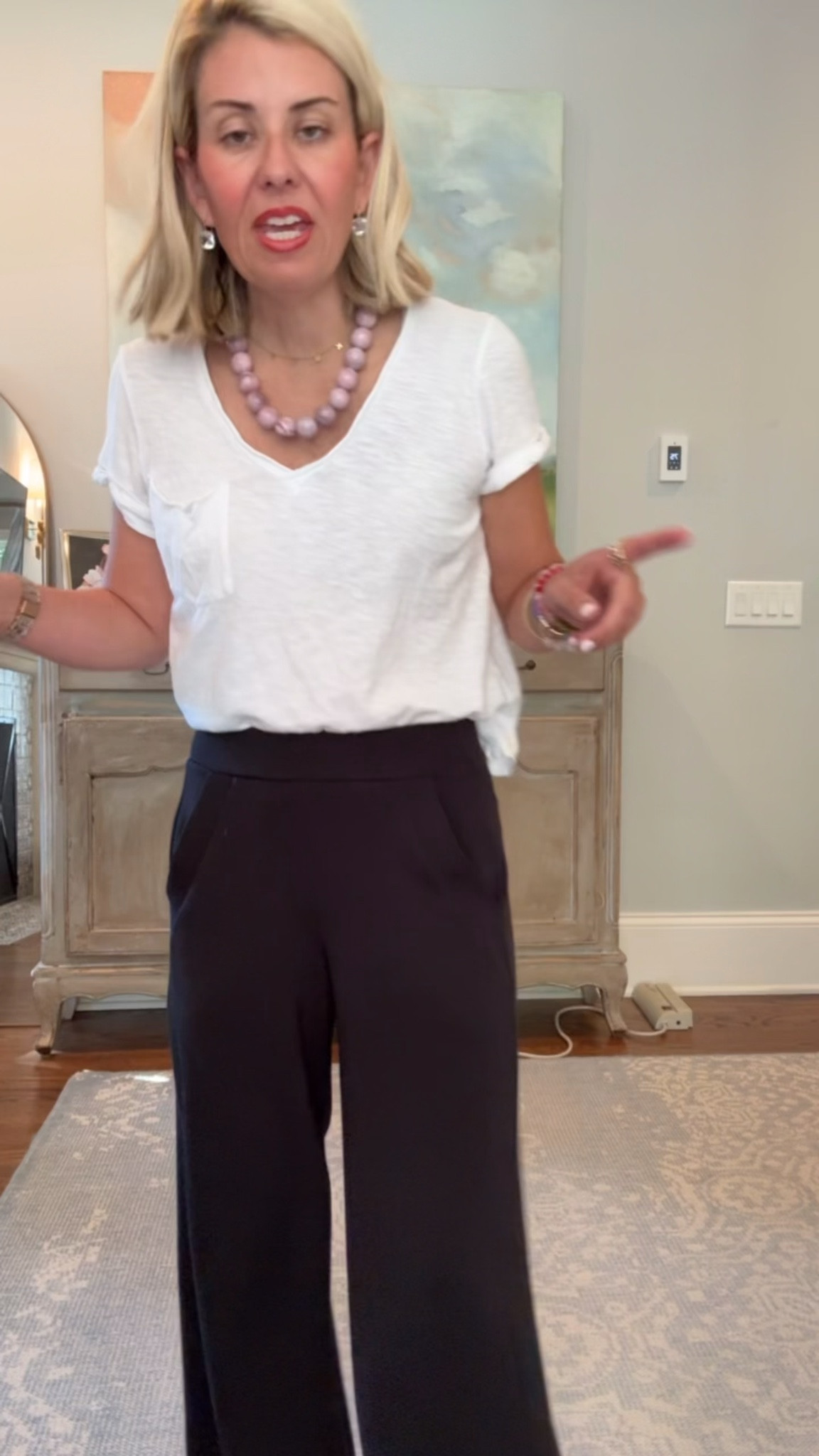 The track pant… I’m in s petite and these are so darn versatile! The pockets, flat waist, and perfect flow make them easy to dress up or down! 

Xs and S petite are sold out, but are available in regular… it would be worth it to grab and get hemmed!

#LTKWorkwear #LTKTravel #LTKSaleAlert